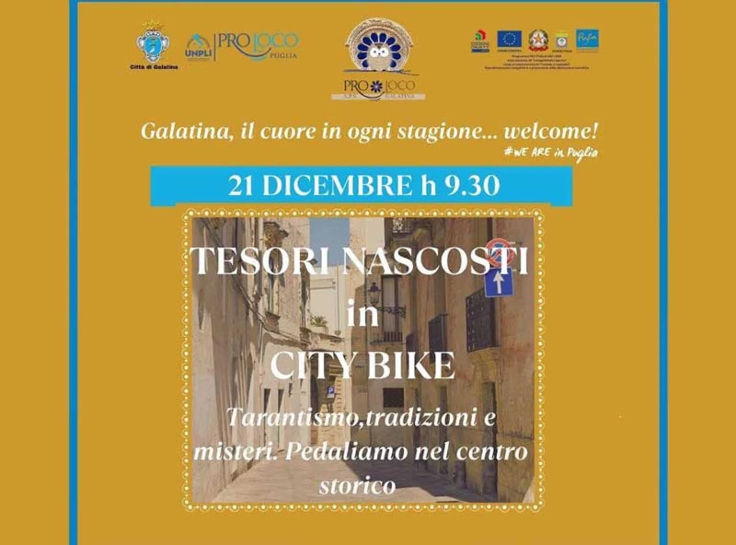 “Tesori nascosti in city bike”: un tour gratuito nel centro storico di Galatina.

🌐 www.galatina24.it