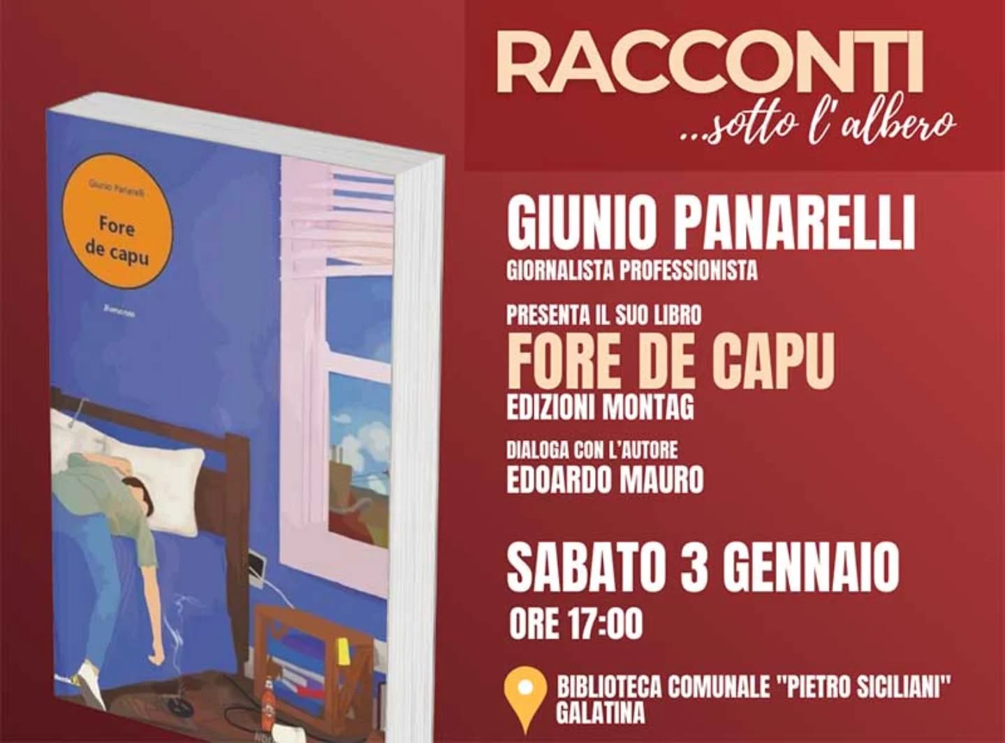 Al Nodo Galattica di Galatina, presentazione del libro “Fore de Capu” di Giunio Panarelli

🌐 www.galatina24.it