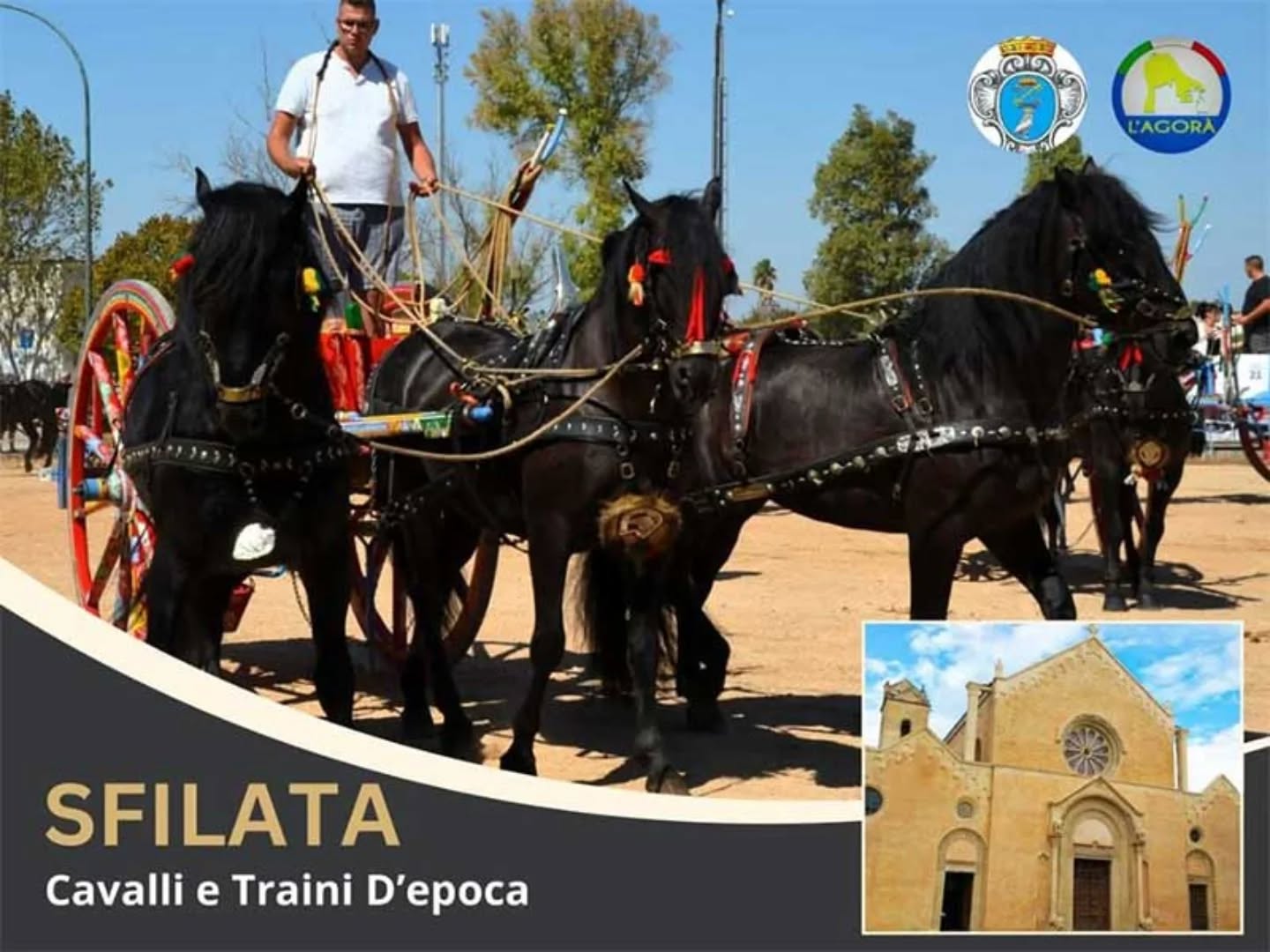 Sfilata di Santa Caterina d’Alessandria: carri, cavalli e traini d’epoca percorrono le vie della città.

🌐 www.galatina24.it