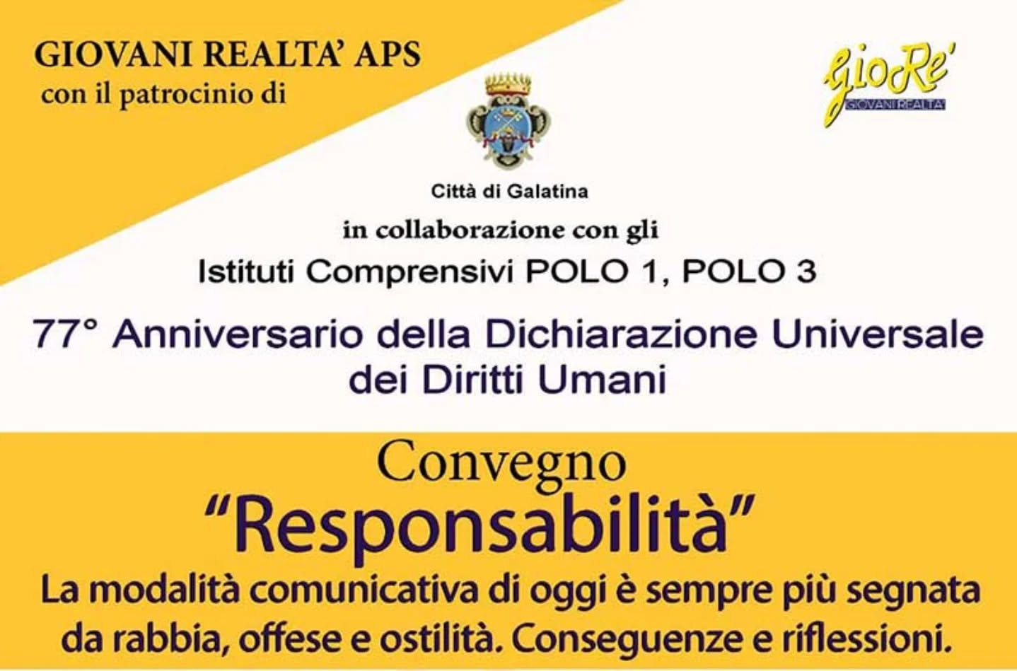 Galatina: Giovani Realtà APS organizza un convegno su responsabilità e modalità comunicativa.

🌐 www.galatina24.it