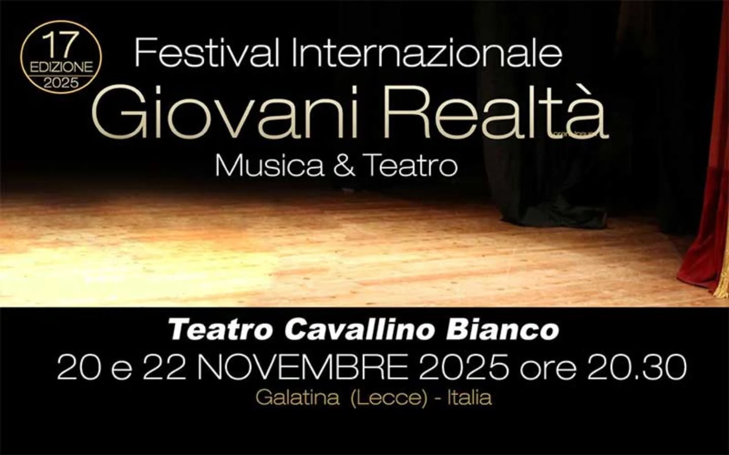 Festival Internazionale “Giovani Realtà”, due serate in musica con i finalisti del concorso.

🌐 www.galatina24.it