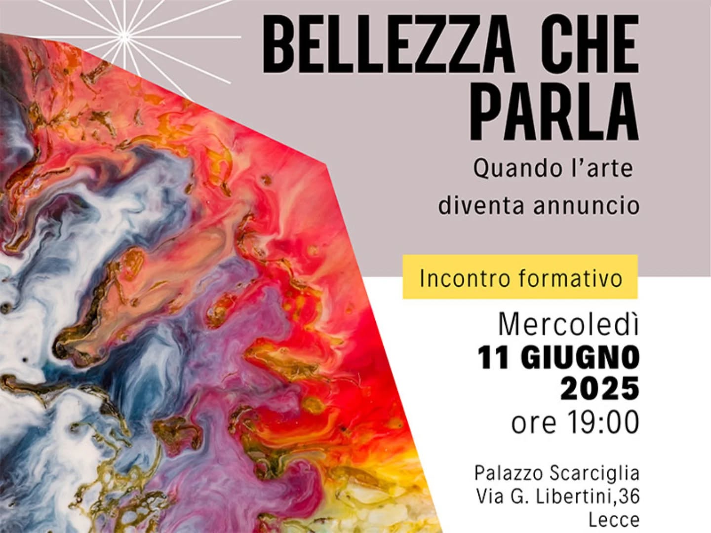 “Bellezza che parla”: quando arte, spiritualità e parola si intrecciano
🌐 www.galatina24.it
