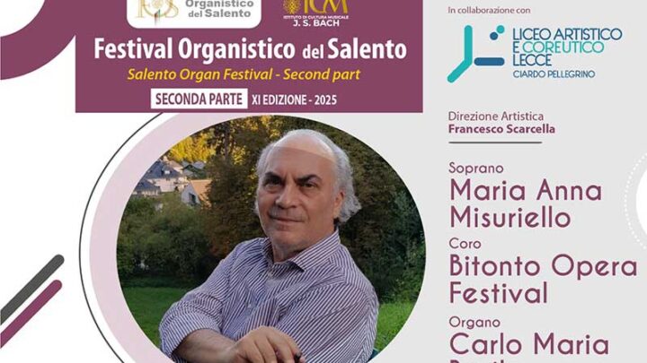 “Festival Organistico del Salento”: un concerto dedicato al compositore Biagio Putignano