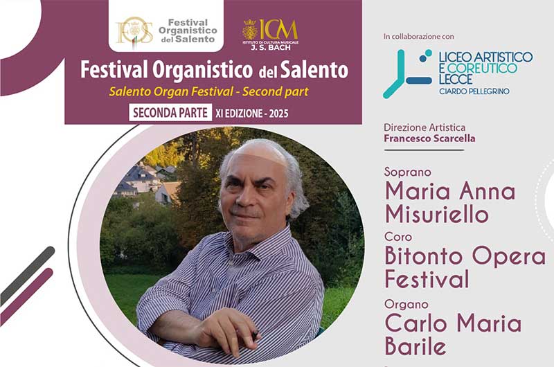 “Festival Organistico del Salento”: un concerto dedicato al compositore Biagio Putignano