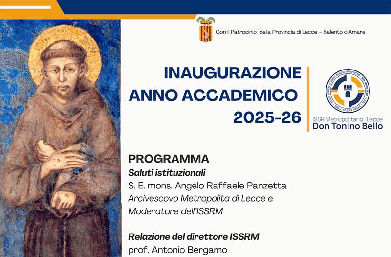 Inaugurazione dell’anno accademico 2025-2026 dell’ISSRM “Don Tonino Bello”