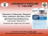 All’Università Popolare di Galatina “Strumenti pratici per le decisioni finanziarie dei cittadini”