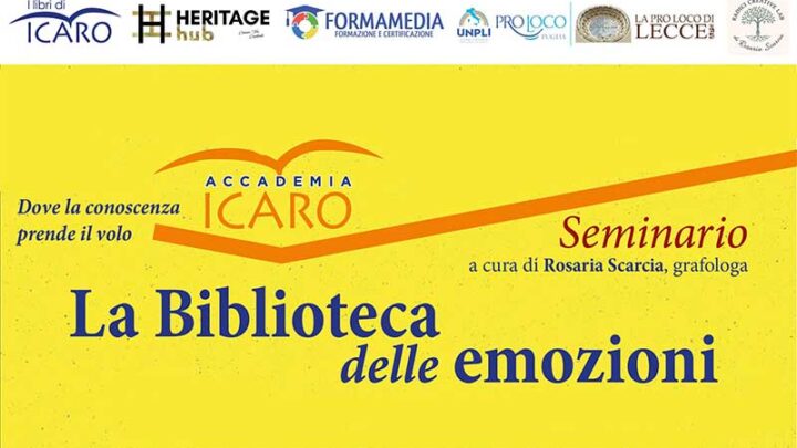 “La biblioteca delle emozioni”, un seminario a cura della grafologa Rosaria Scarcia