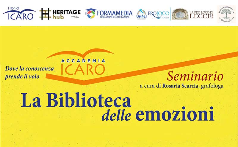 “La biblioteca delle emozioni”, un seminario a cura della grafologa Rosaria Scarcia