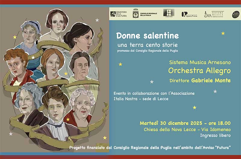 L’orchestra giovanile SMA presenta “Donne salentine – una terra cento storie”