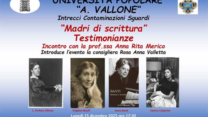 Ad UniPopolare di Galatina “Madri di scrittura: testimonianze” con Anna Rita Merico