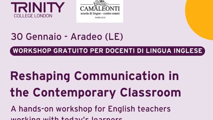 Ad Aradeo un workshop gratuito per docenti di lingua inglese
