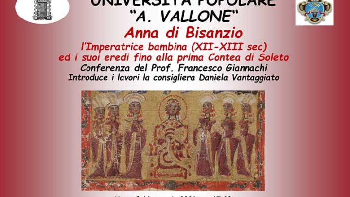 All’Università Popolare di Galatina una conferenza sulla figura di Anna di Bisanzio