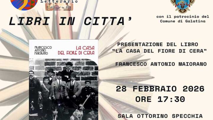 Galatina: “La casa del fiore di cera” di Francesco Antonio Maiorano apre la rassegna “Libri in Città”