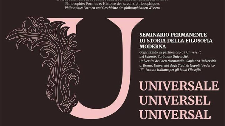 “Universale/Universel/Universal”: sessione di filosofia moderna all’Università del Salento