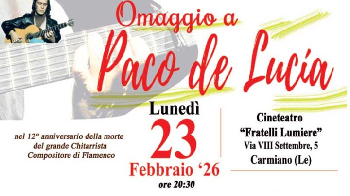 Omaggio a Paco de Lucia: un evento in memoria del grande chitarrista e compositore