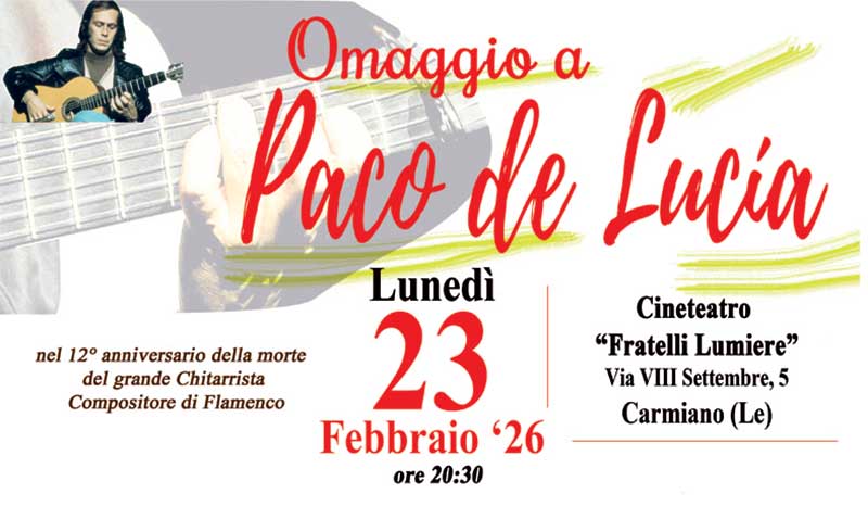 Omaggio a Paco de Lucia: un evento in memoria del grande chitarrista e compositore