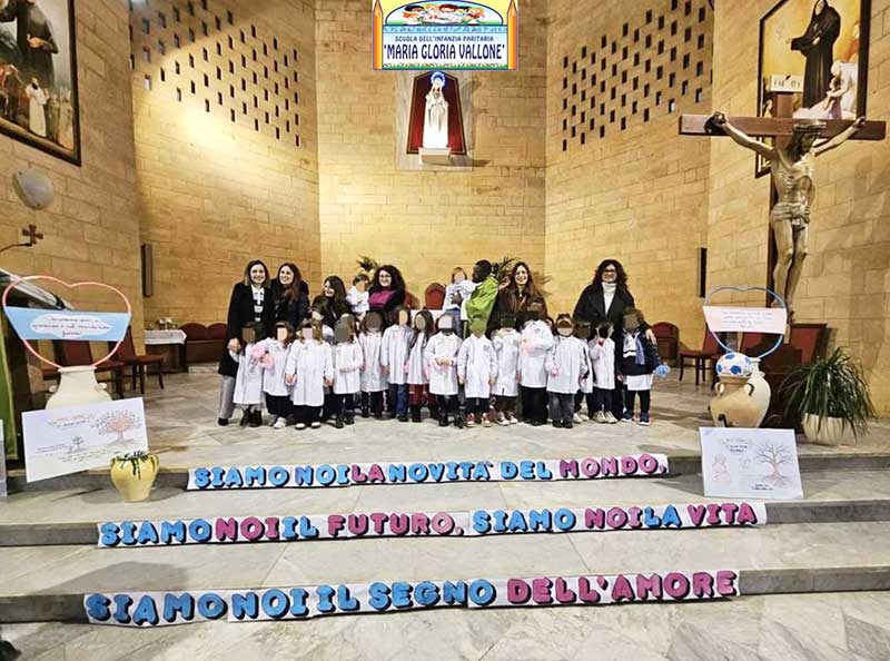 La Scuola dell’Infanzia “Maria Gloria Vallone” di Galatina celebra la “Giornata per la Vita”