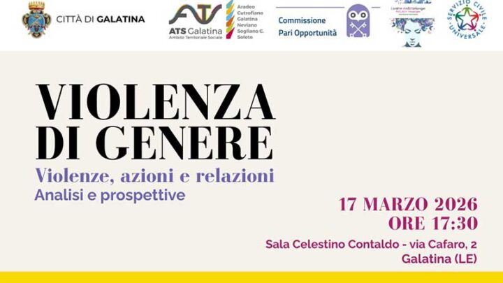“Violenze, azioni e relazioni. Analisi e prospettive”: un tavolo tecnico a cura della CPO di Galatina