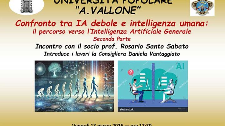 “IA debole e intelligenza umana”. Un incontro all’Università Popolare di Galatina