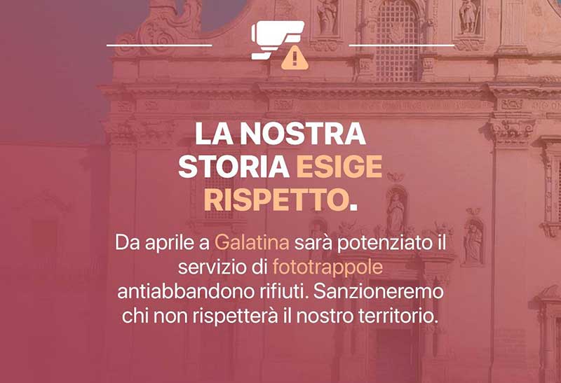 Galatina: potenziati i controlli per contrastare l’abbandono dei rifiuti