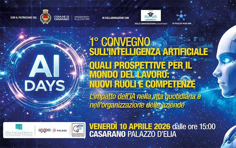 L’impatto dell’IA nell’organizzazione delle aziende. Se ne parla in un convegno a Casarano