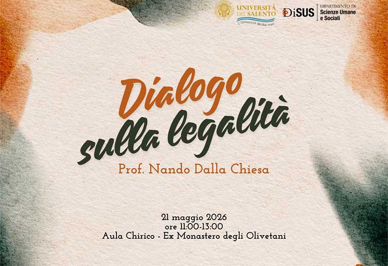 Unisalento ospita il seminario “Dialogo sulla legalità” con il prof. Nando Dalla Chiesa