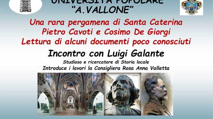 Galatina e Terra d’Otranto: all’UniPopolare una ricostruzione storiografica con testimonianze inedite
