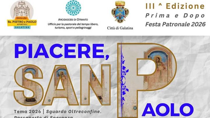 “Piacere, San Paolo”: sei incontri a Galatina per scoprire la vita del santo in chiave contemporanea