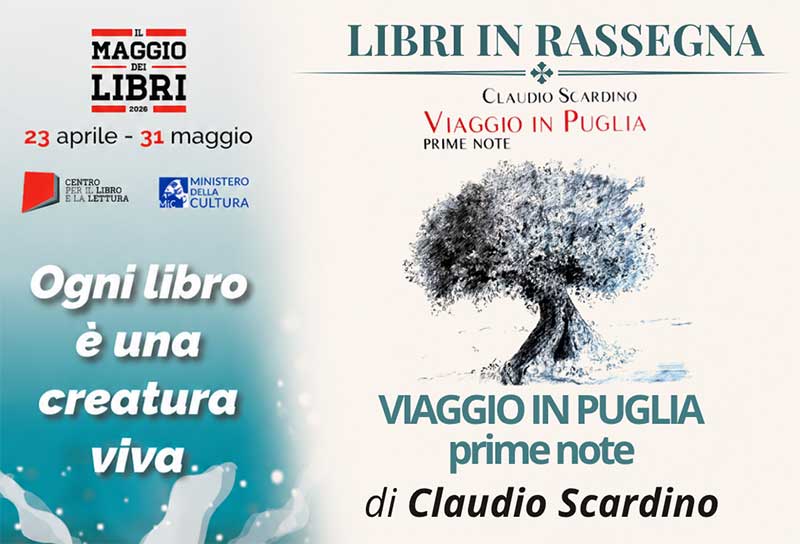 Galatina: l’artista Claudio Scardino presenta il libro “Viaggio in Puglia – Prime note”