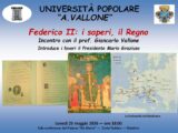 Il prof. Giancarlo Vallone ospite dell’UniPopolare di Galatina con “Federico II: i saperi, il Regno”