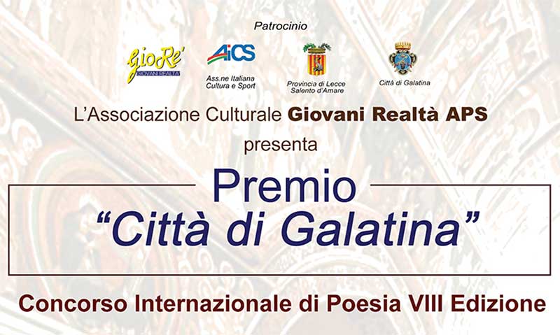 Serata di premiazione del Concorso Internazionale di Poesia “Premio Città di Galatina”