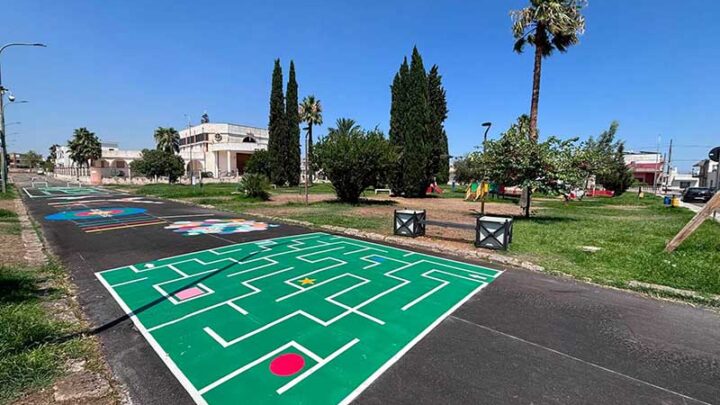 Una nuova e originale area giochi per i giardini Madonna delle Grazie a Noha