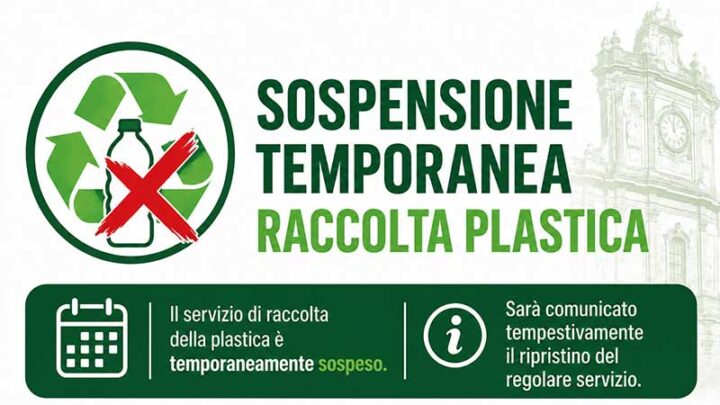 Galatina: sospensione temporanea della raccolta della plastica su tutto il territorio comunale