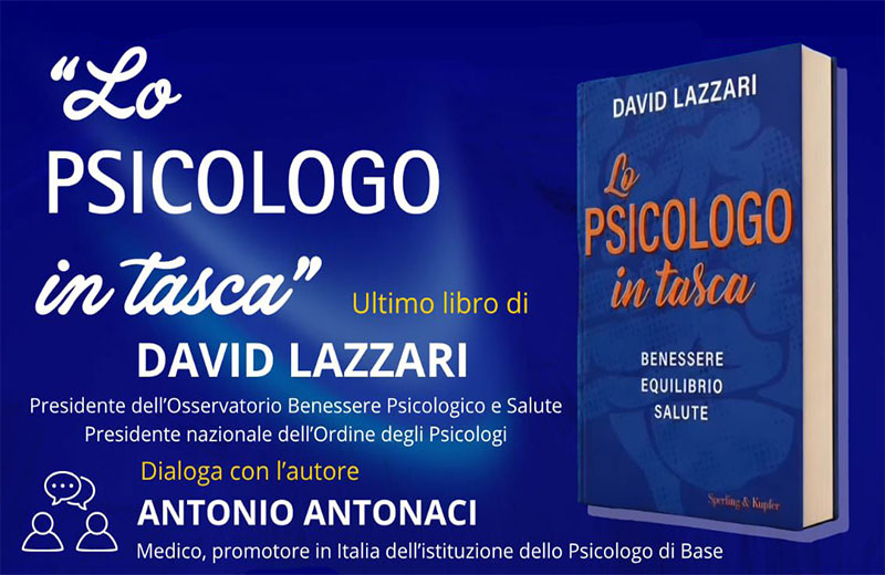Il prof. David Lazzari presenta il suo ultimo libro “Lo psicologo in tasca”
