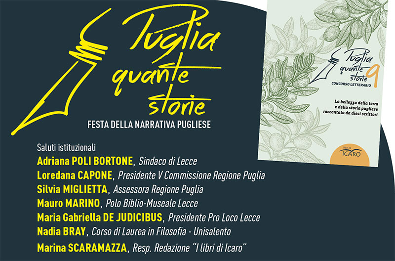 Dieci anni di “Puglia Quante Storie”: la casa editrice I Libri di Icaro celebra la narrativa pugliese