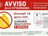 Galatina: servizio di raccolta plastica sospeso nella giornata di giovedì 13 agosto