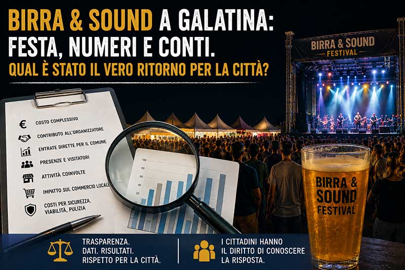 “Birra & Sound”, quanto è costata davvero a Galatina? E con quale ritorno per la comunità?