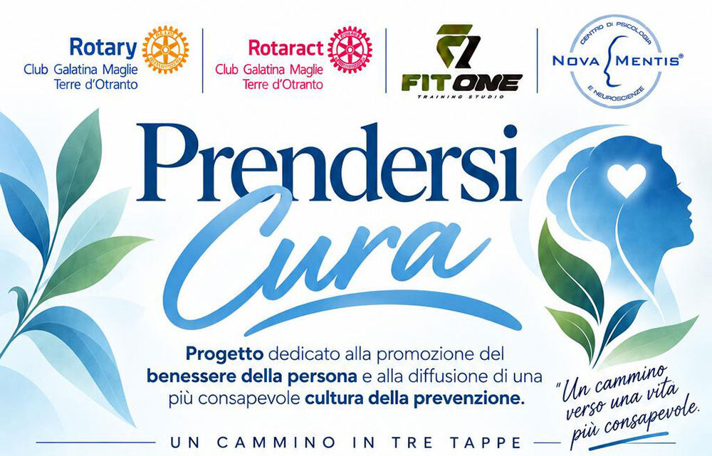 Il Rotary Club di Galatina presenta il progetto “Prendersi Cura” dedicato al benessere della persona