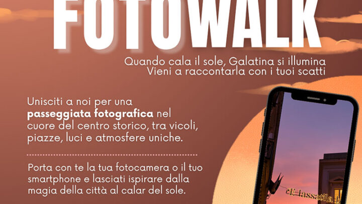Galatina si accende al tramonto: torna il “FotoWalk” per raccontare la città con nuovi occhi
