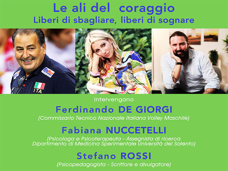 “Le ali del coraggio”: a Galatina una tavola rotonda con Fefè De Giorgi, Fabiana Nuccetelli e Stefano Rossi