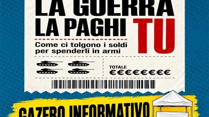 “La guerra la paghi tu”: un gazebo informativo del Movimento 5 Stelle di Galatina