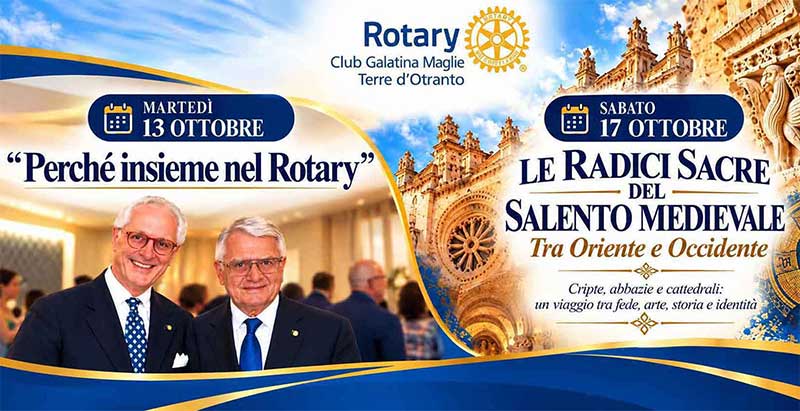 Il Rotary Club Galatina Maglie Terre d’Otranto tra formazione e valorizzazione del patrimonio culturale